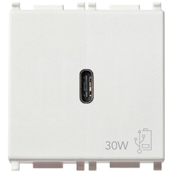 Alimentatore USB C 30W Power Delivery ricarica rapida per dispositivi elettronici bianco