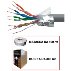 Cavo CAT5E FTP rigido 305m CCA schermato alta velocità reti domestiche e professionali