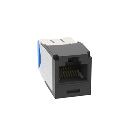 Mini-Com® UTP RJ45 Cat 6A TG Jack Module, nero