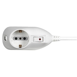 Multipresa elettrica 3 prese 10A con interruttore sicurezza uso domestico e professionale