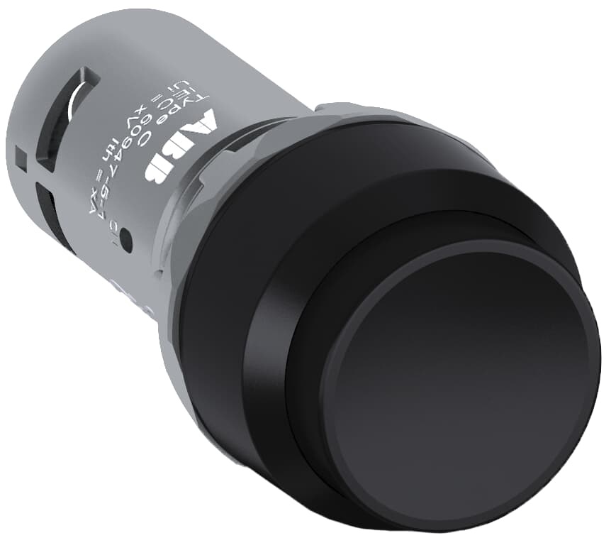 Pulsante installazione nero plastica compatto 2NC 300V controllo circuiti elettrici