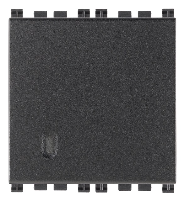 Deviatore 1P 20AX 2 moduli grigio illuminabile per impianti elettrici domestici