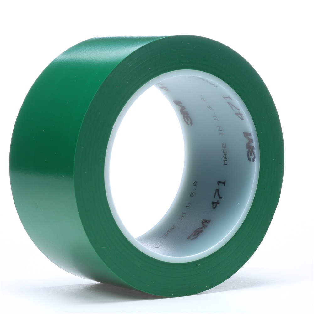 Nastro PVC 3M 471 verde 50mm adesione istantanea per marcatura sicurezza pavimenti
