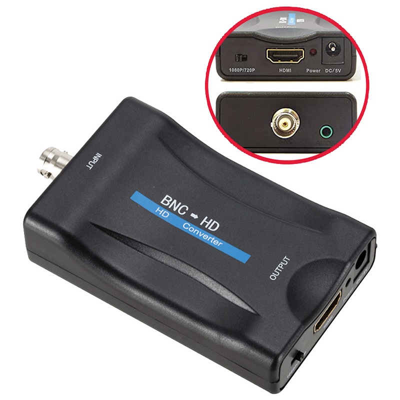 Converter BNC a HDMI 1080p alta definizione per videosorveglianza e sicurezza