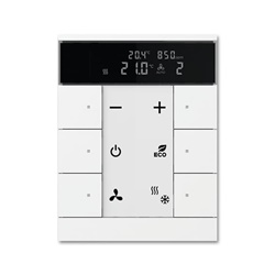 Termostato digitale KNX con sensori CO2 e umidità per controllo HVAC e ventilazione