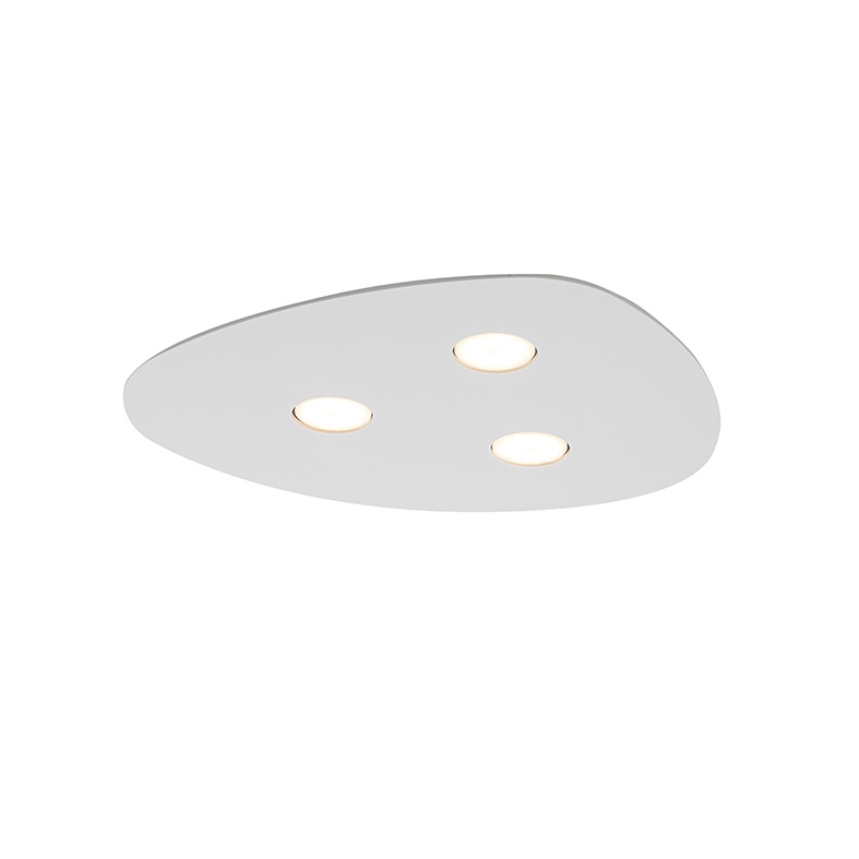 Plafoniera 3 elementi bianca GX53 LED montaggio rapido ambienti interni residenziali