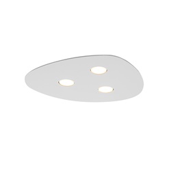 Plafoniera 3 elementi bianca GX53 LED montaggio rapido ambienti interni residenziali