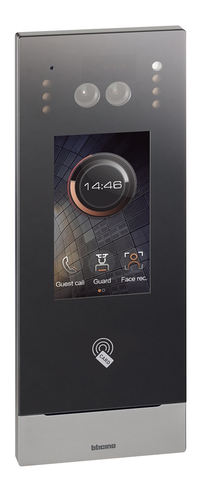 Pannello ingresso compatto touch 4,3 con riconoscimento facciale controllo accessi IP PoE incasso