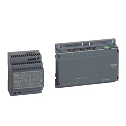 Switch PoE 8 porte 10/100 Mbps alimentazione 24V 100W installazione guida DIN rete locale