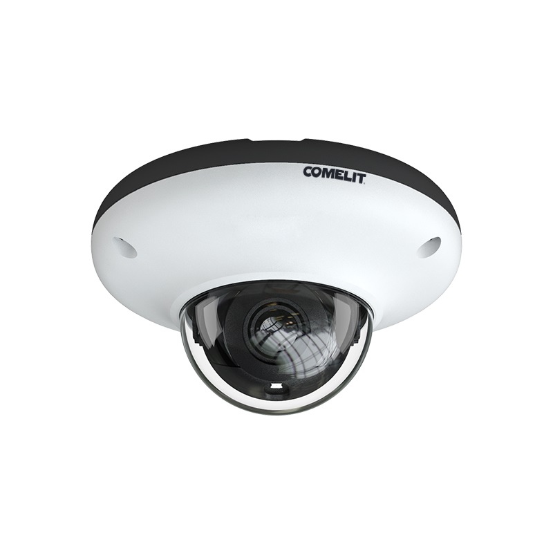 Serie Advance - Telecamera IP vandaldome 4MP, ottica fissa 2.8mm, LED IR 20m, IK10, detection, microfono, alluminio IP66, 12V e PoE, ONVIF