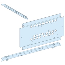 Piastra fondo montaggio compatibile ComPact NSX/INS 250A 3P/4P acciaio bianco