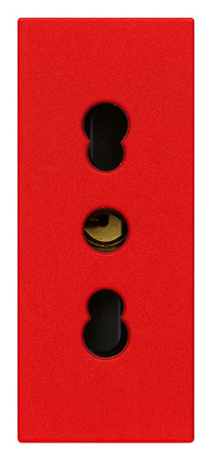 PRESA 2P+T 16A P17/11 ROSSO