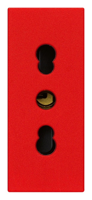 Presa 2P+T 16A 250V P17/11 Rosso standard italiano per uso elettrico industriale