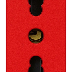 Presa 2P+T 16A 250V P17/11 Rosso standard italiano per uso elettrico industriale