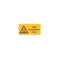 Targa avvertimento simboli testo 52x105 mm per impianti