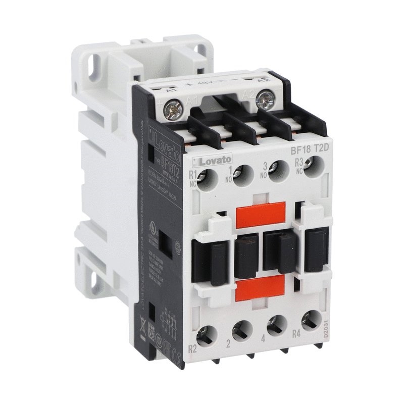 Contattore quadripolare 32A 2NO+2NC bobina 48V DC automazione industriale