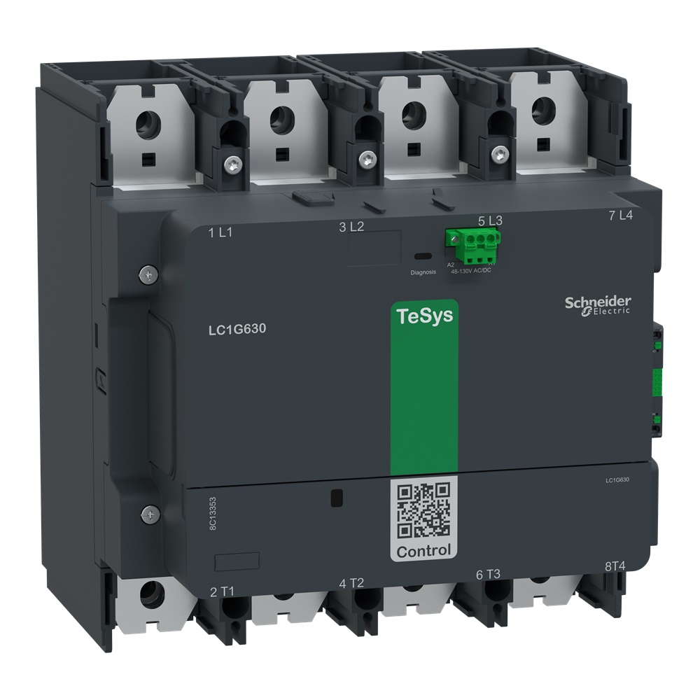 Contattore elevata potenza TeSys Giga, 4P (4NO), AC1 1050A, versione Standard, bobina elettronica 100…1050V AC/DC
