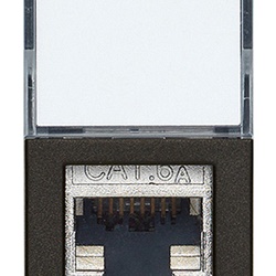Presa RJ45 Netsafe Cat6A FTP nero schermata cablaggio universale T568A/B uso rete dati