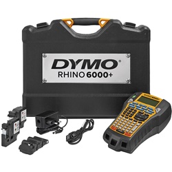 Etichettatrice DYMO Rhino 6000 Kitcase professionale per identificazione elettrica con kit completo, etichette resistenti usura e temperature estreme, ideale per cavi e pannelli elettrici