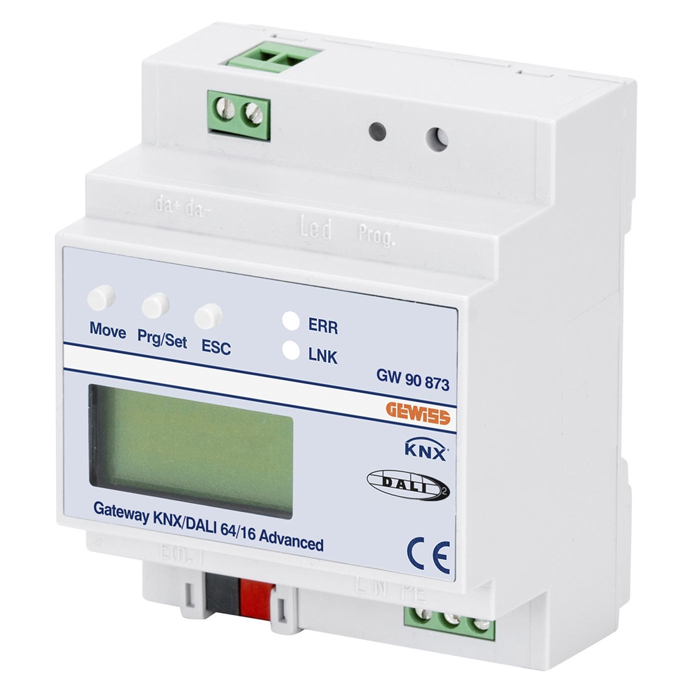 GATEWAY KNX/DALI2 ADVANCED - MULTIMASTER 64/16 - IP20 - 4 MODULI DIN