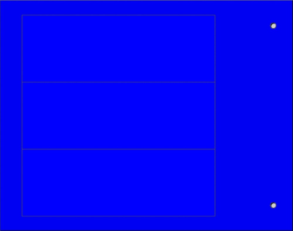 Targa quadro MG-VRT-A blu PVC 35x100 per targhe personalizzate quadro elettrico