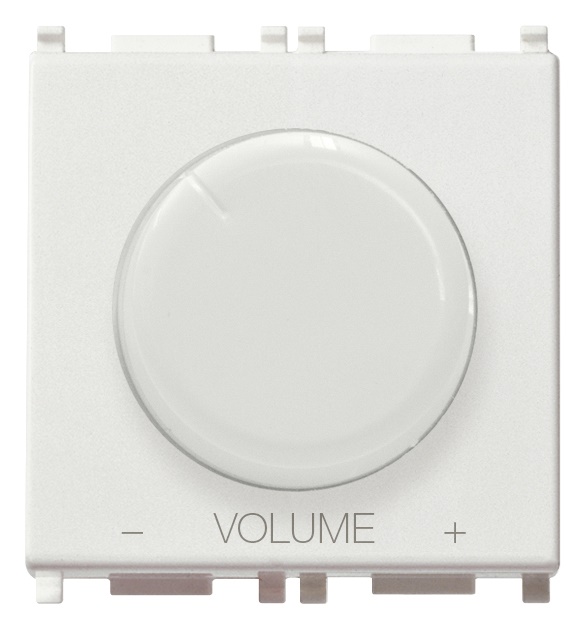 Regolatore volume 8 ohm 15W bianco per diffusore sonoro 2 moduli
