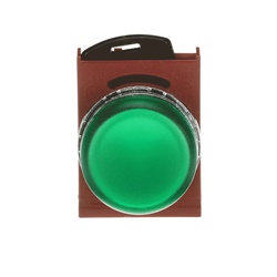 Spia luminosa modulare verde satinata diffusore diffuso per impianti elettrici professionali
