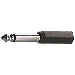 Adattatore elettrico monofase spina 6,3 mm presa 3,5 mm per collegamenti audio e dispositivi elettrici