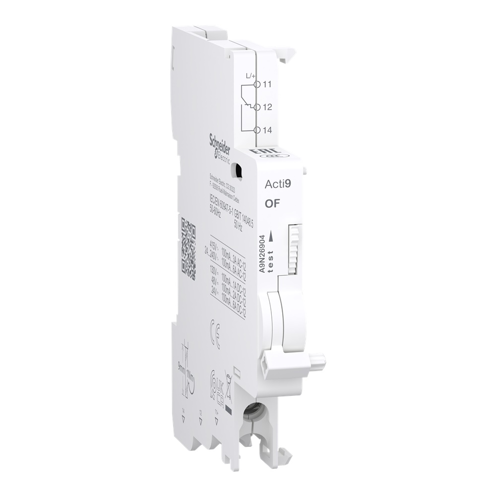Contatto ausiliario modulare Acti9 OF 1 C/O 6A 24-415V CA/DC per impianti industriali e commerciali