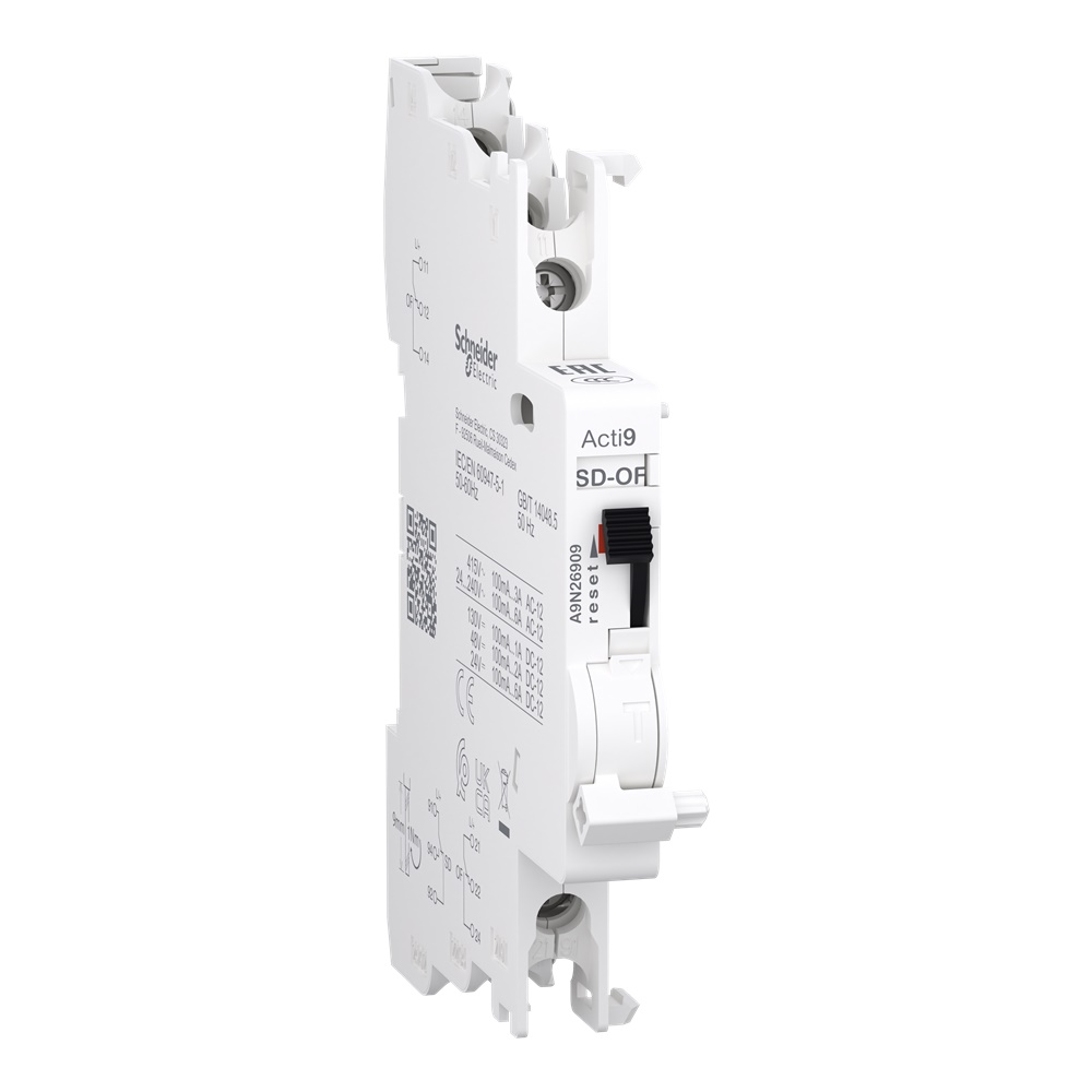 Contatto ausiliario doppio OF+OF/SD Acti9 compatibile C120 C60H-DC C60PV-DC per impianti industriali e commerciali montaggio su guida DIN