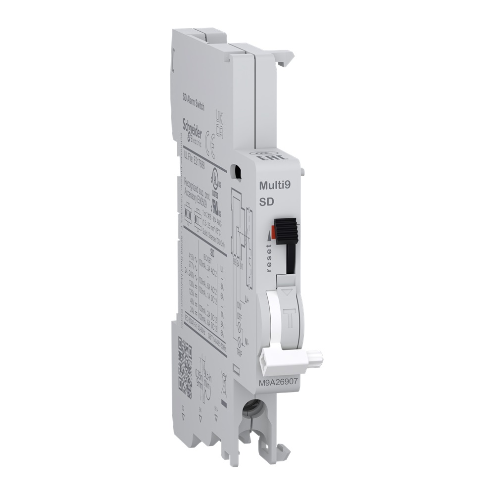 Contatto ausiliario Multi9 SD 240-415VAC 24-130VDC, 100mA to 6A, connessione dal basso