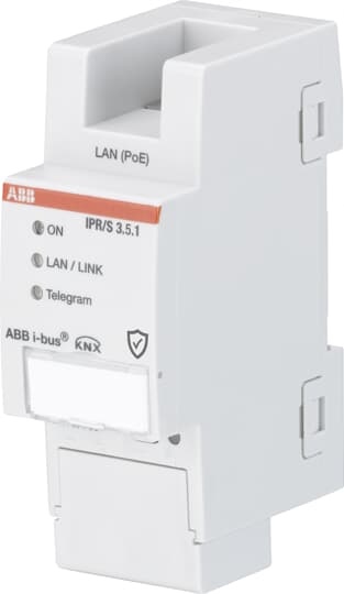 IP Router Secure IPR/S 3.5.1 compatto montaggio DIN con PoE per automazione KNX sicura