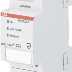 IP Router Secure IPR/S 3.5.1 compatto montaggio DIN con PoE per automazione KNX sicura
