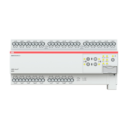 Attuatore combinato 24 canali 16A per automazione impianti elettrici KNX EIB