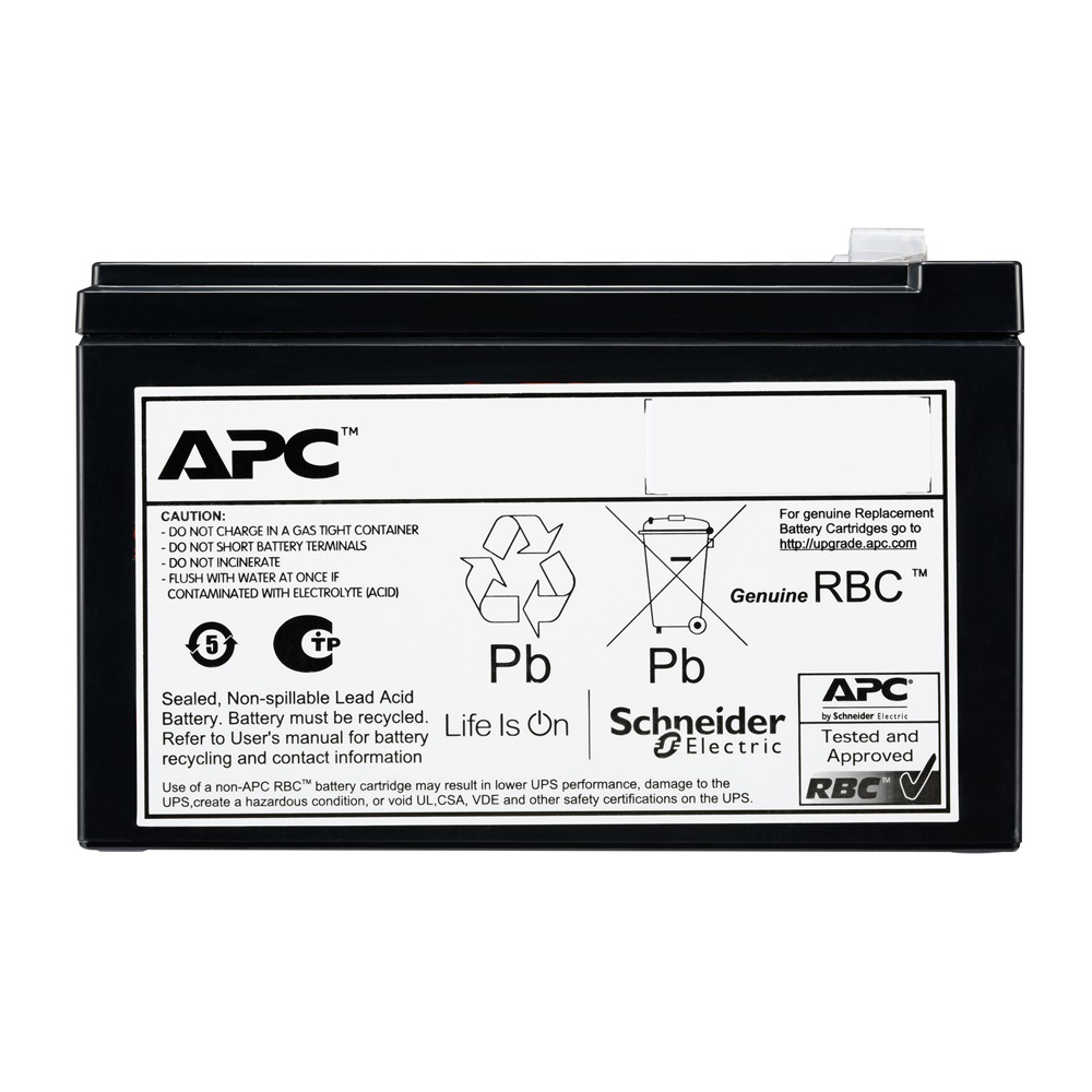 Cartuccia batteria di ricambio APC, VRLA, 9 Ah, 72 V DC, garanzia di 2 anni