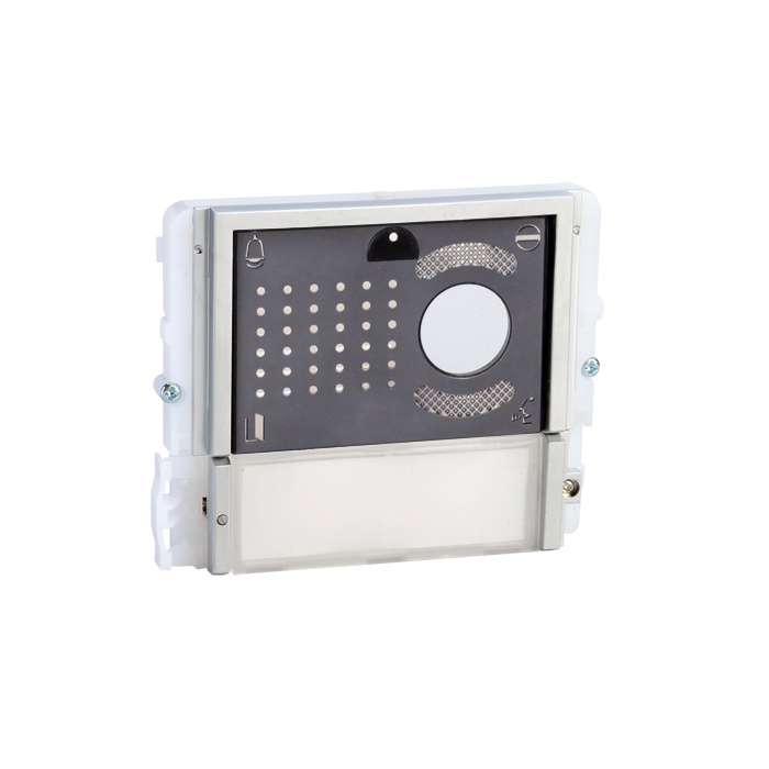 Serie Ikall - Modulo 1 pulsante per unità audio/video, mascherina acciaio inox, LED