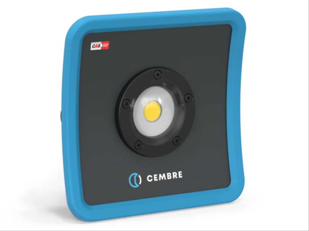 Faro portatile LED COB 2000 lumen dimmerabile per uso professionale cantiere