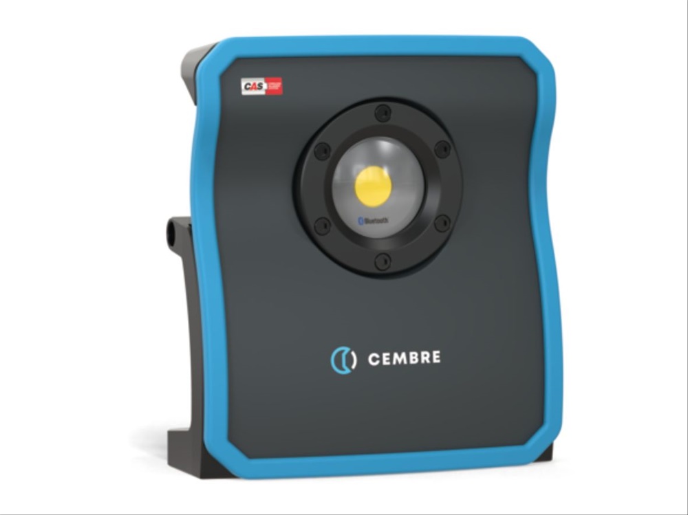 Faro portatile LED COB 4000 lumen con batteria backup e Bluetooth per uso professionale in cantiere