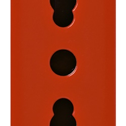 Presa 2P+T 16A 250V antibatterica standard italiano P17/11 rosso