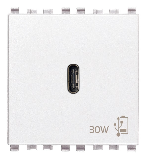 Alimentatore USB C 30W Power Delivery bianco per notebook tablet smartphone