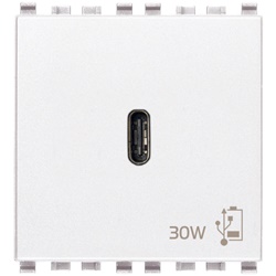 Alimentatore USB C 30W Power Delivery bianco per notebook tablet smartphone