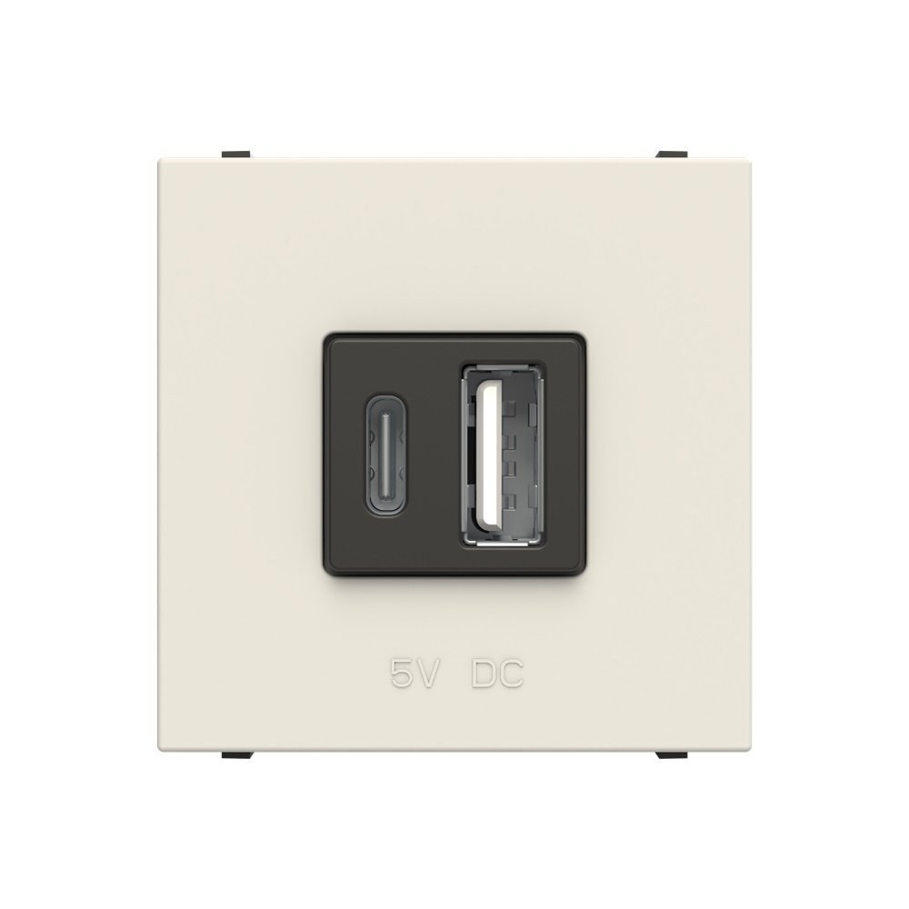 Caricatore USB doppia porta A+C 18W 230V ricarica rapida dispositivi elettronici