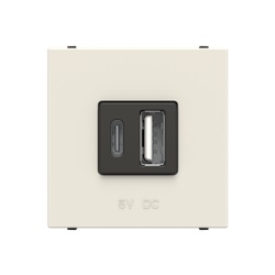 Caricatore USB doppia porta A+C 18W 230V ricarica rapida dispositivi elettronici