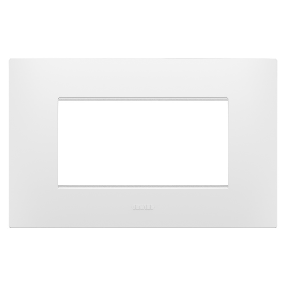 PLACCA EGO - IN TECNOPOLIMERO - 4 POSTI - BIANCO SATINATO - CHORUSMART