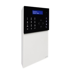 Serie Secur Hub - Centrale wireless 32 zone esp. 96, Wi-Fi e LAN, 4 aree, tastiera Capsense