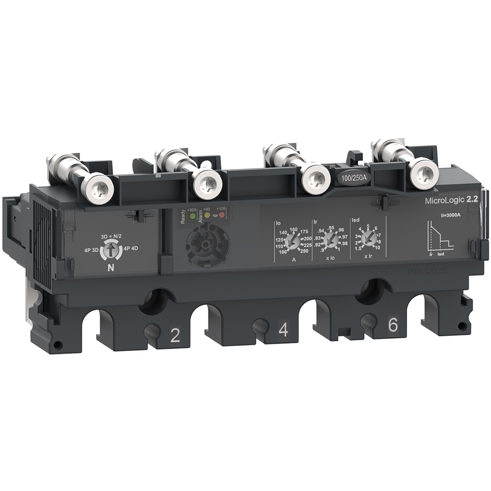Sganciatore elettronico MicroLogic 2.2 40A 4 poli per interruttori ComPacT NSX100/160/250 protezioni base