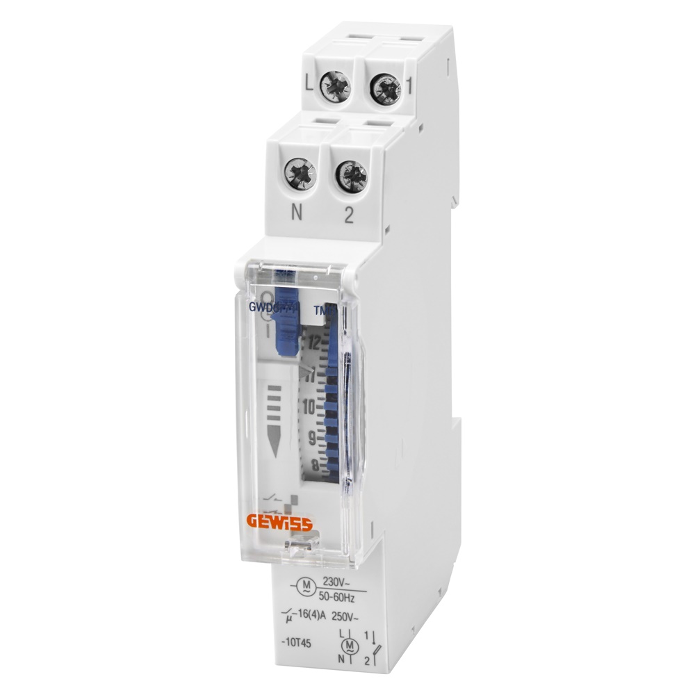 Interruttore orario analogico giornaliero senza riserva 1 modulo Serie 90 AM accessori modulari impianti elettrici