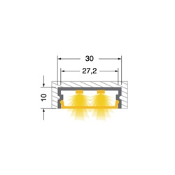 KIT2MT Profilo Duo-Line con accessori per impianti elettrici modulari e compatti