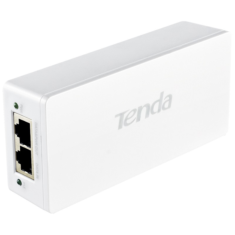Iniettore PoE Gigabit 48V 30W per alimentazione e dati dispositivi rete IP, VoIP, wireless