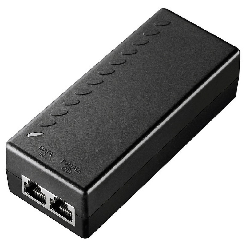 Iniettore PoE 2P Gigabit 48V 30W compatto robusto per alimentazione e dati reti moderne